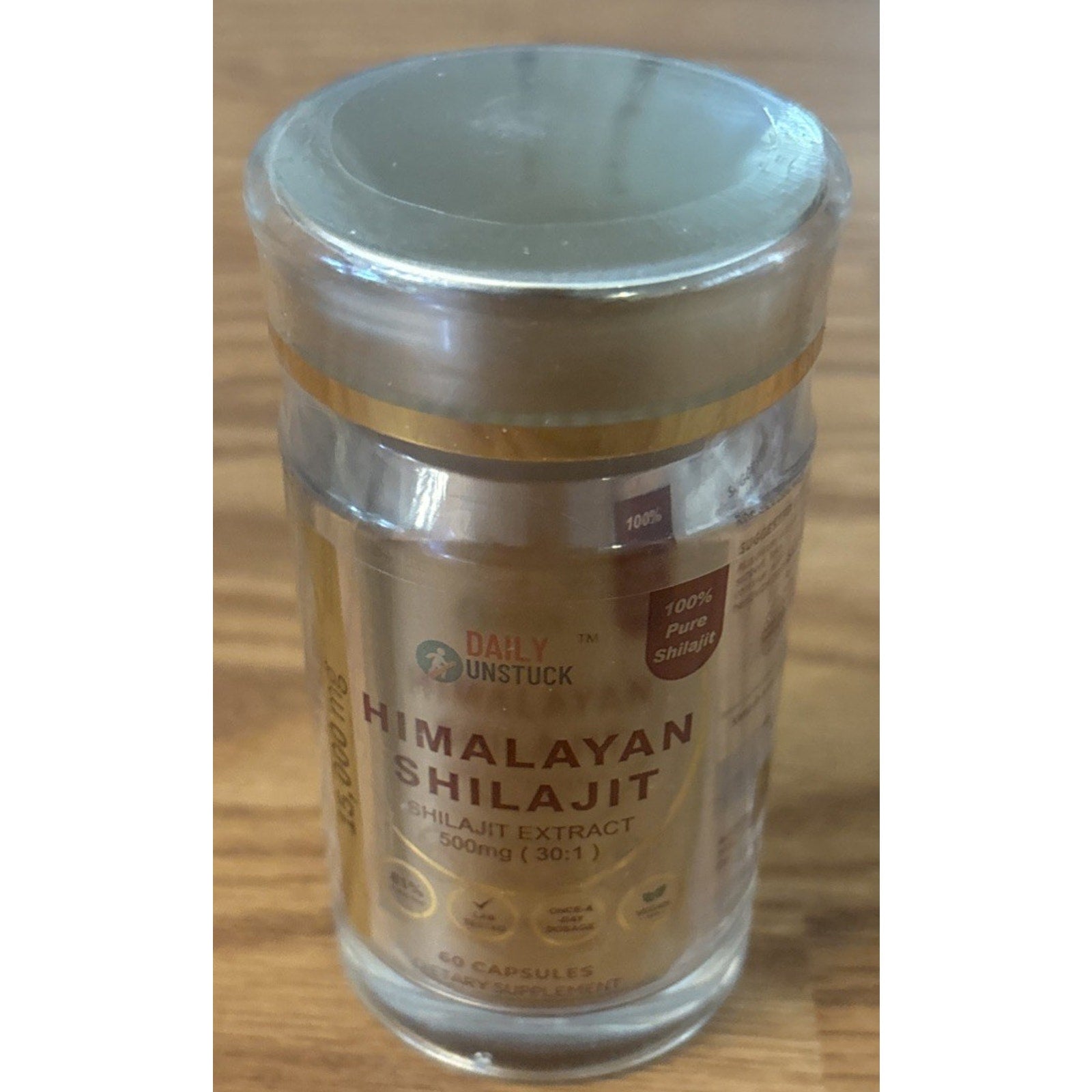 Daily UNSTUCK Me 100% PURE HIMALAYAN SHILAJIT 81% Fulvic Acid Lab Tested 60 Caps