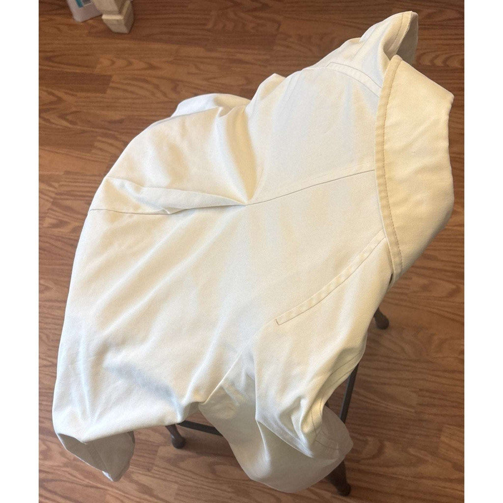 Vintage London Fog Maincoats Size 12 Winter White Trench Coat Caribe Cloth