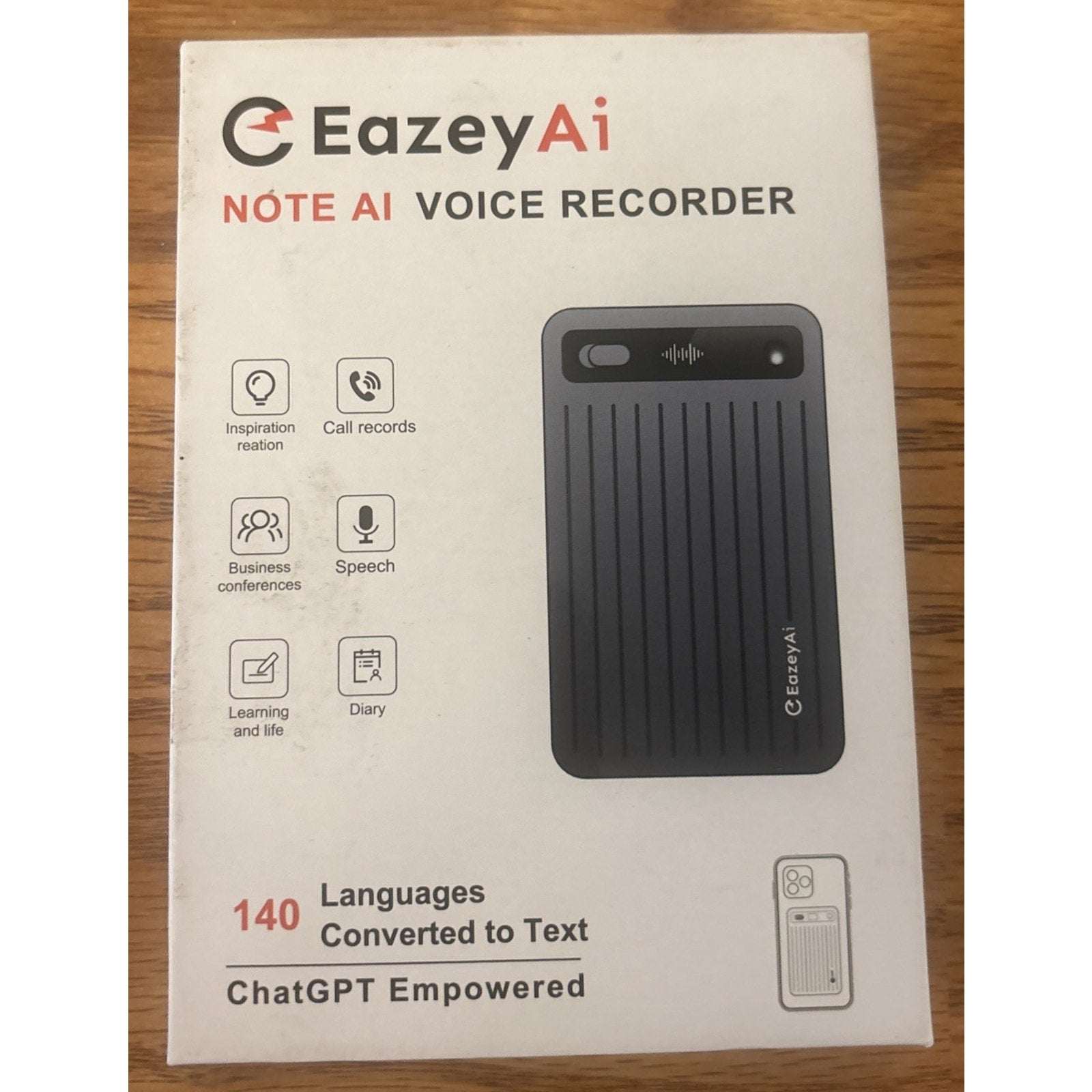 NOTE AI Voice Recorder, Transcribe & Summarize, 140 Languages Voice to Text 64GB