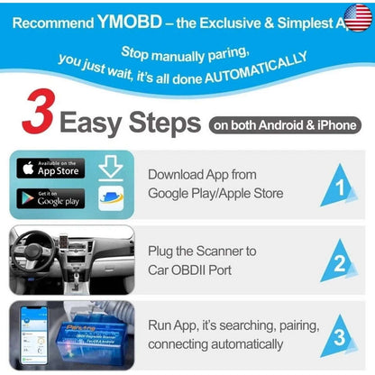 Panlong OBD2 Scanner Bluetooth iPhone iOS Android WindowsOBDII Car Diagnostic