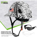 GREEN DEVIL Full Brim Hard Hat Vented Construction Safety Helmet OSHA Approved