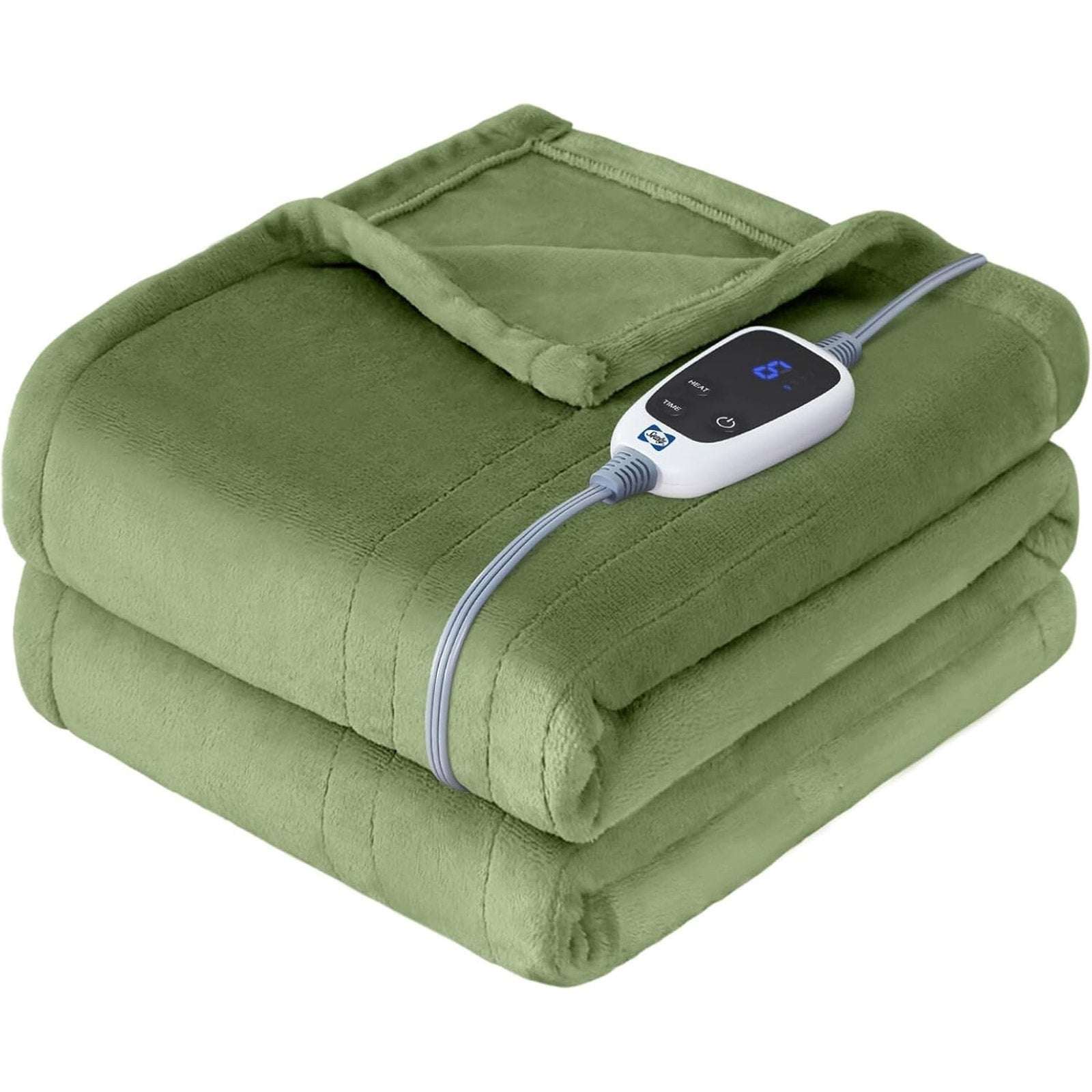 SEALY Electric Heating Blanket Soft Silky Flannel 6 Heat Settings, Auto Shut OFF