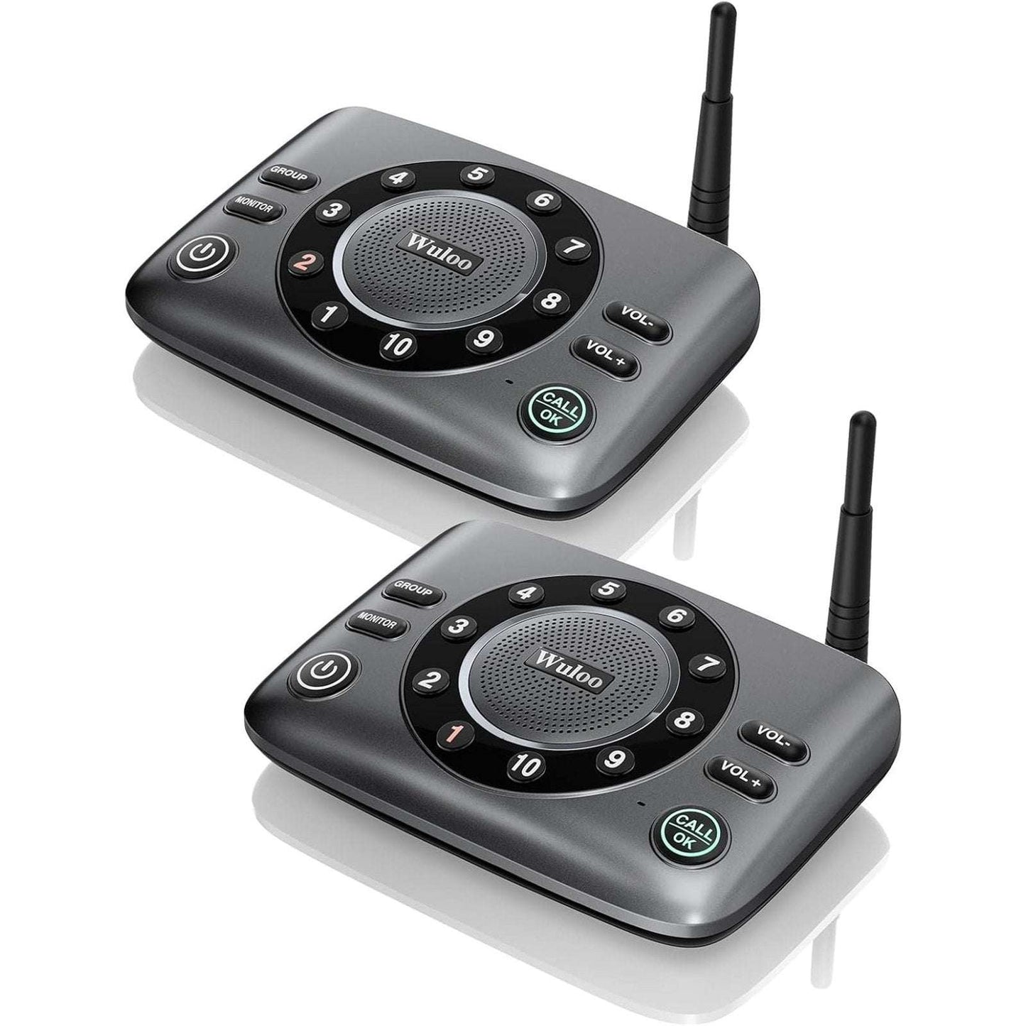 Wuloo S600-P2 Full Duplex Two Way Audio Wireless Intercom System 5280ft Range