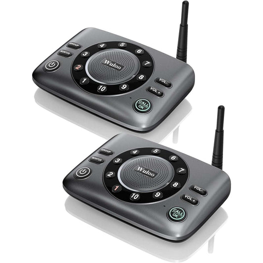 Wuloo S600-P2 Full Duplex Two Way Audio Wireless Intercom System 5280ft Range