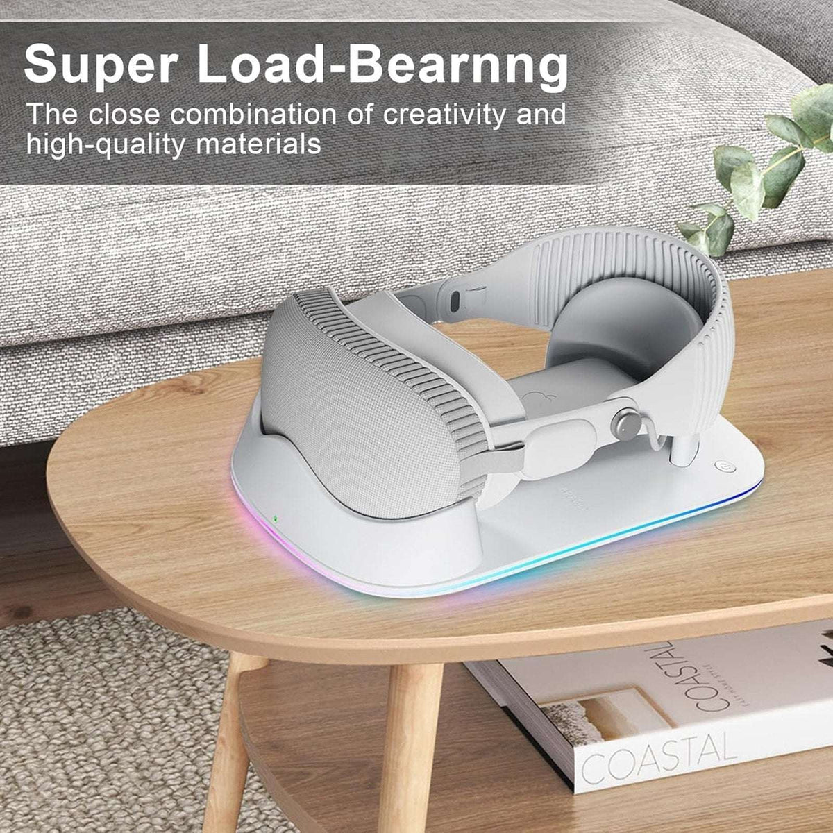 for Apple Vision Pro Magnetic Charging Dock Stand w/ AR Technology & RGB Light