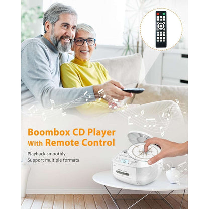 Greadio CD Player Boombox Cassette Player Combo Bluetooth, AM/FM Radio, Remote,