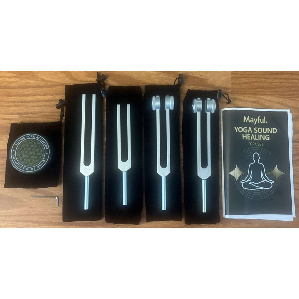 Tuning Fork Set 128Hz 136.1Hz 256Hz 384Hz Pure, Consistent, Weighted/Unweighted