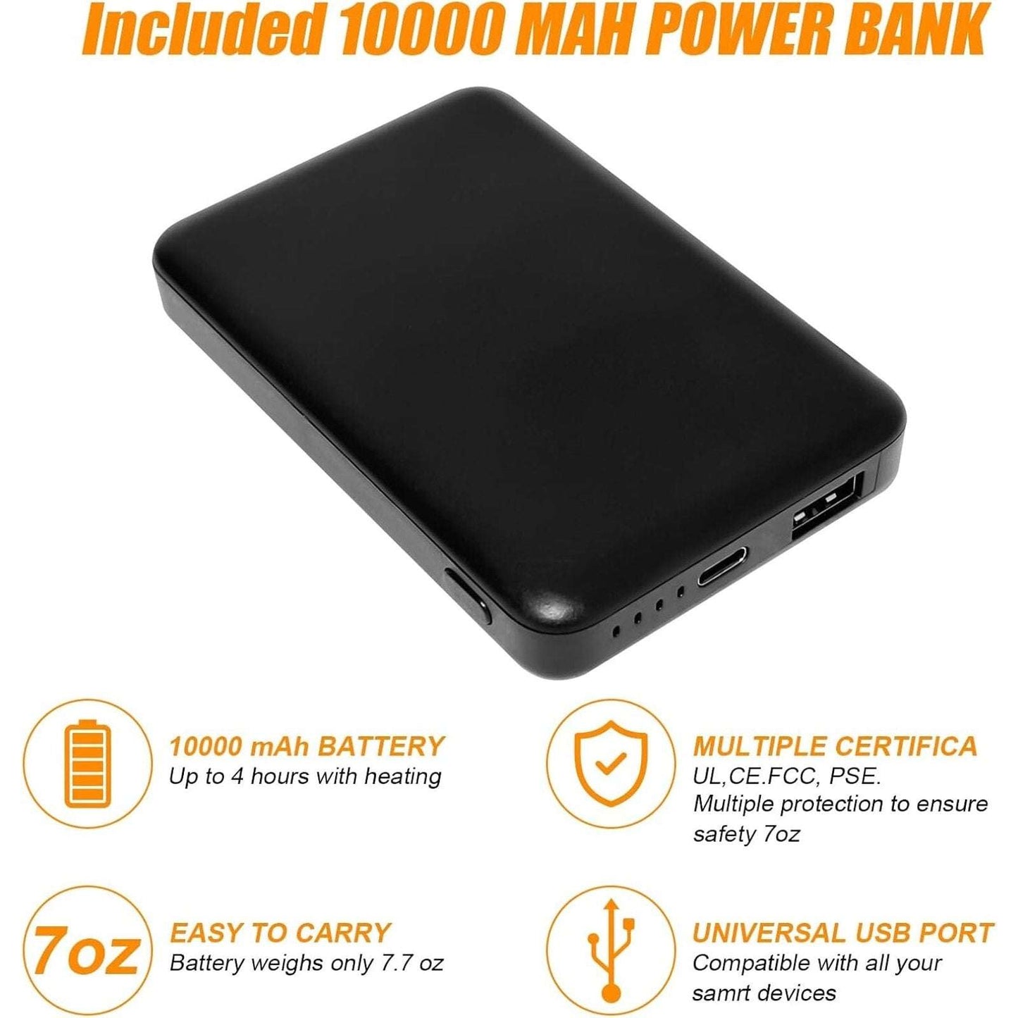 Extra Wide Heated Stadium Seat Cushion Foldable Portable Bleacher 3 Heat Setting