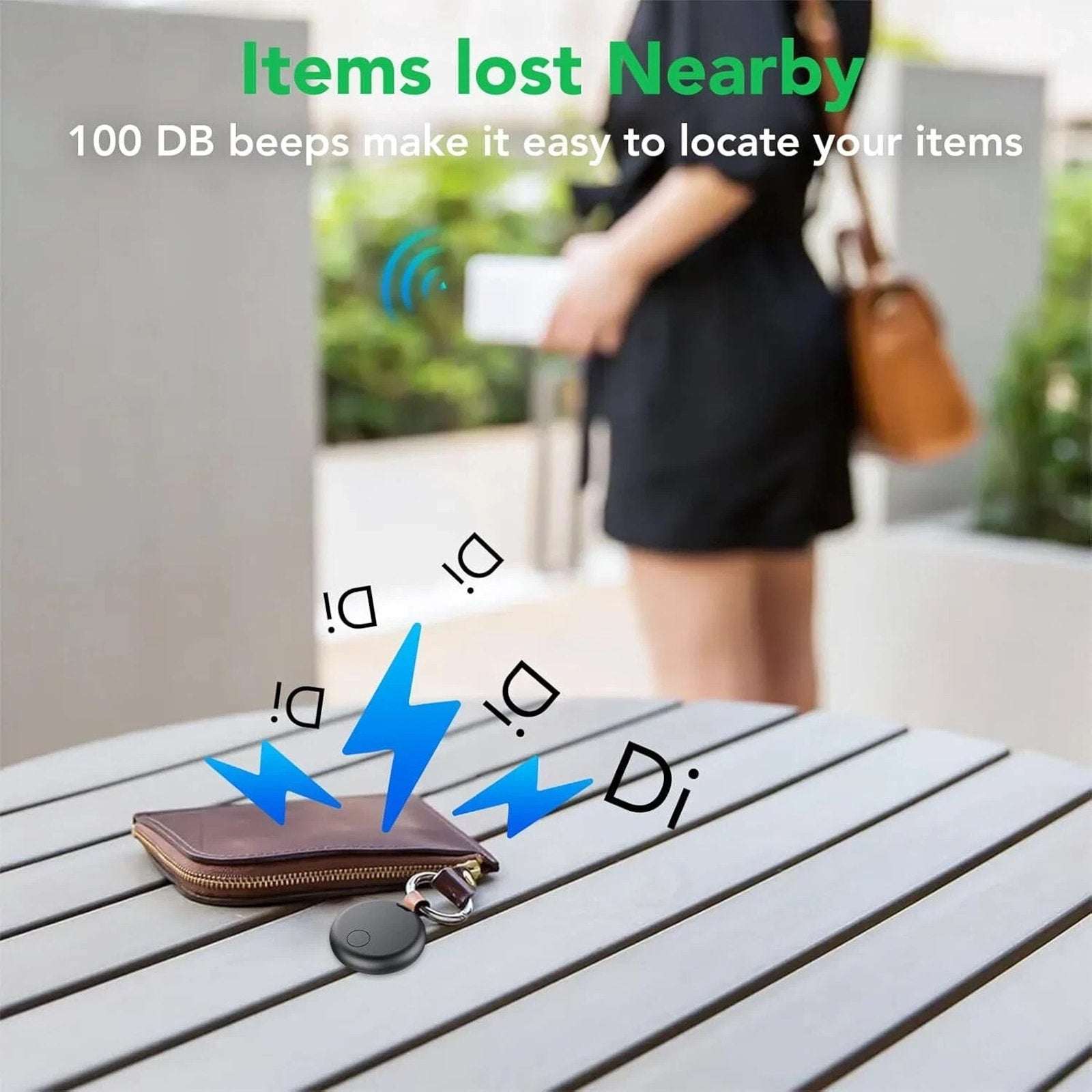 4Pk Smart Bluetooth Tracker Tag Item Finder Locator for Keys Luggage Bag (iOS)