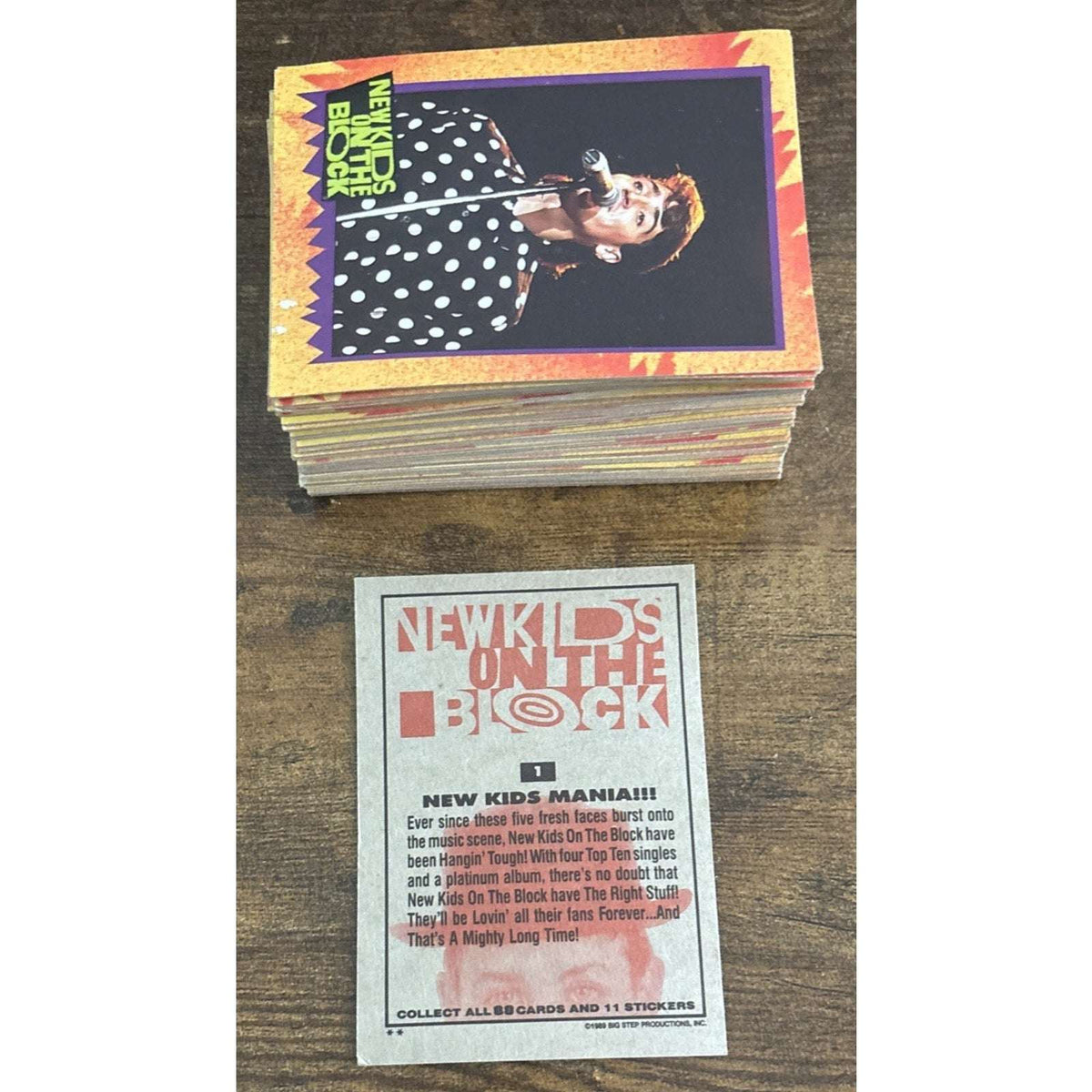 New Kids On The Block Collectible Card Lot 60+ Cards & Stickers 1989 NKOTB