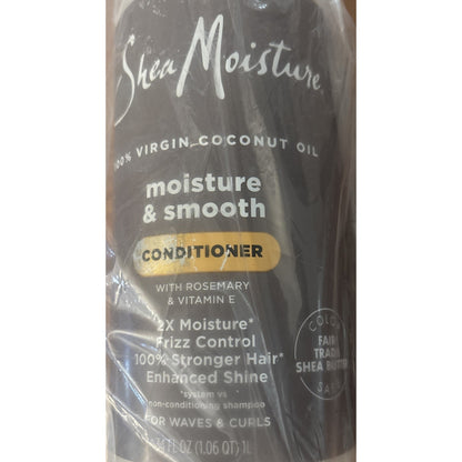 2x Shea Moisture Coconut Oil Moisture & Smooth Conditioner 34oz Rosemary + Vit E