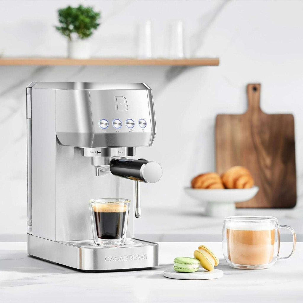 CASABREWS 3700 Essential Espresso Machine 20 Bar Stainless Steel w Steam Frother