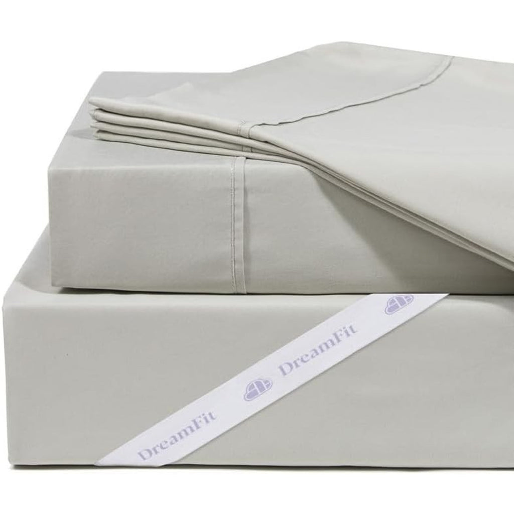DreamFit DreamComfort 100% Natural Long Staple Cotton Queen Size Sheet Set, Sage