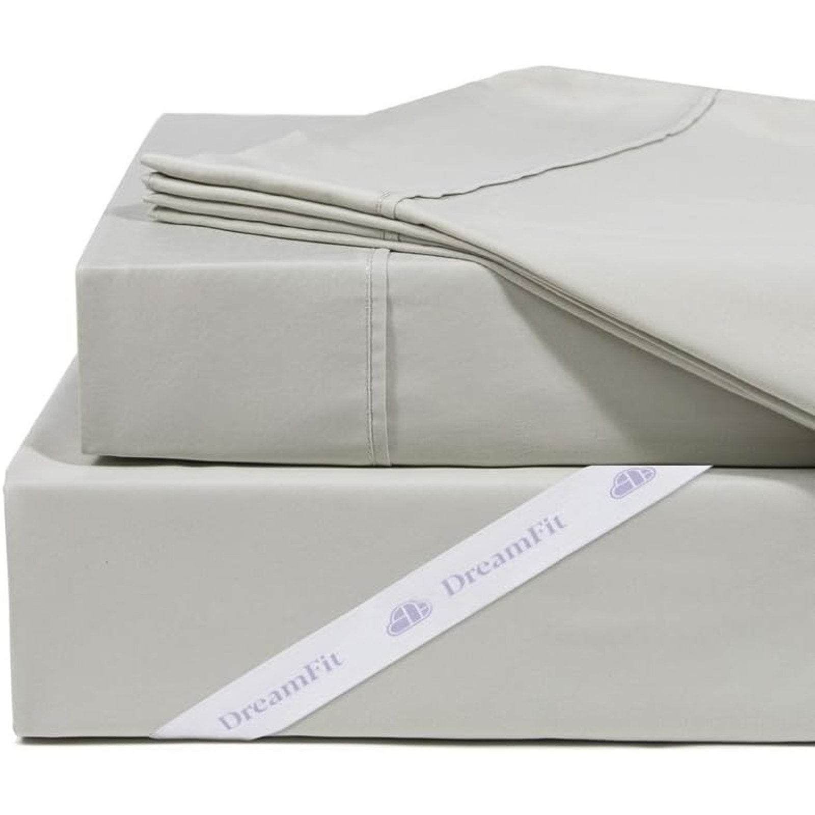 DreamFit DreamComfort 100% Natural Long Staple Cotton Queen Size Sheet Set, Sage