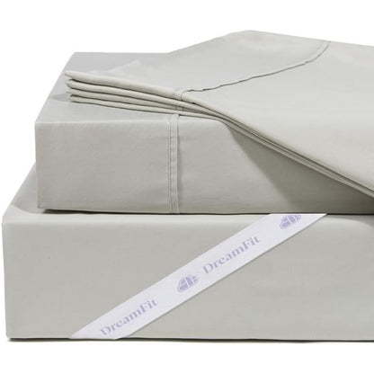 DreamFit DreamComfort 100% Natural Long Staple Cotton Queen Size Sheet Set, Sage
