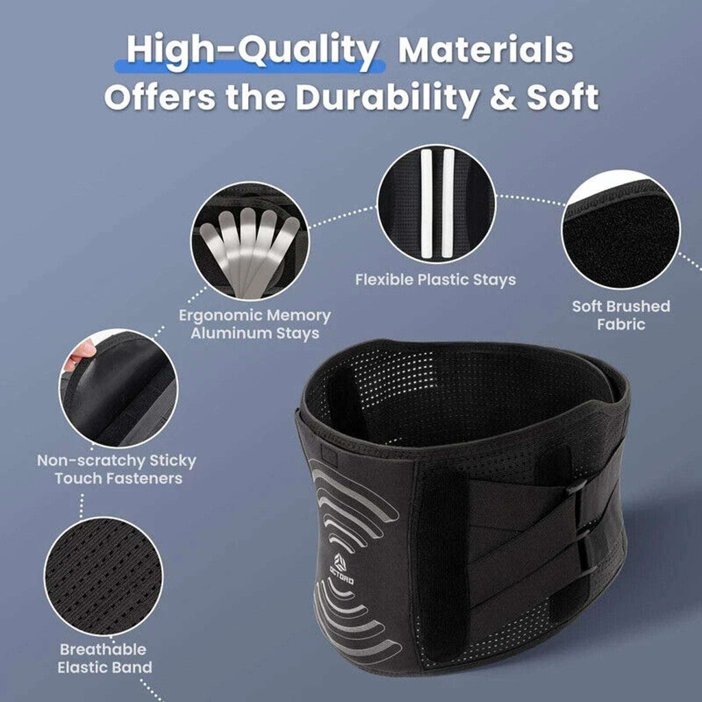Brace for Lower Back Pain Relief, Lumbar Support w/ Hot & Cold Therapy Pocket