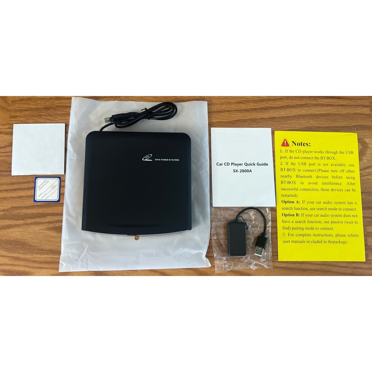Portable External USB & Bluetooth Car DVD CD MP4 MP3 Player Plug & Play SX2800A