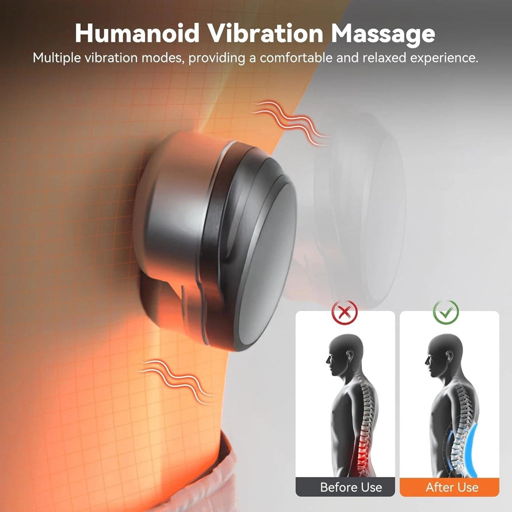 Smooth Triple Fusion 3in1 Back Massager Lumbar Pillow with Heat & Vibration NEW