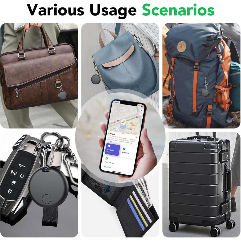 4Pk Smart Bluetooth Tracker Tag Item Finder Locator for Keys Luggage Bag (iOS)