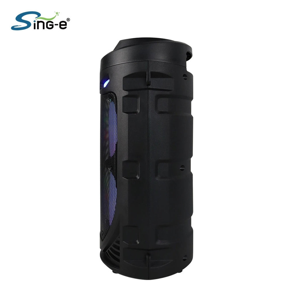 Sing-e ZQS4239S Portable Super Bass LED Speaker w/ Remote, USB/AUX, 1800mAh, Mic