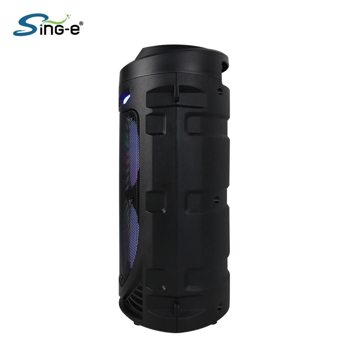Sing-e ZQS4239S Portable Super Bass LED Speaker w/ Remote, USB/AUX, 1800mAh, Mic