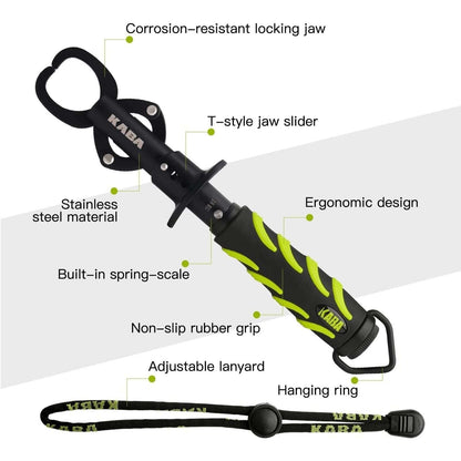 Fish Lip Gripper with 40lb Scale Professional Fishing Tool Lip Grabber Holder