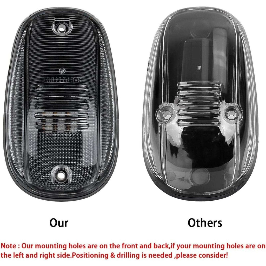 Partsam LED Cab Marker Roof Running 9LED Amber Top Lights Clear Lens Dodge Ram
