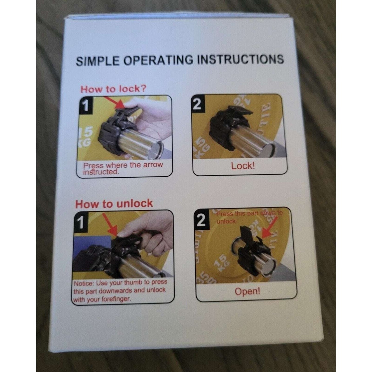 2PC Olympic 2" Barbell Clamps Quick Release Standard Bar Weight Plates Rose Pink