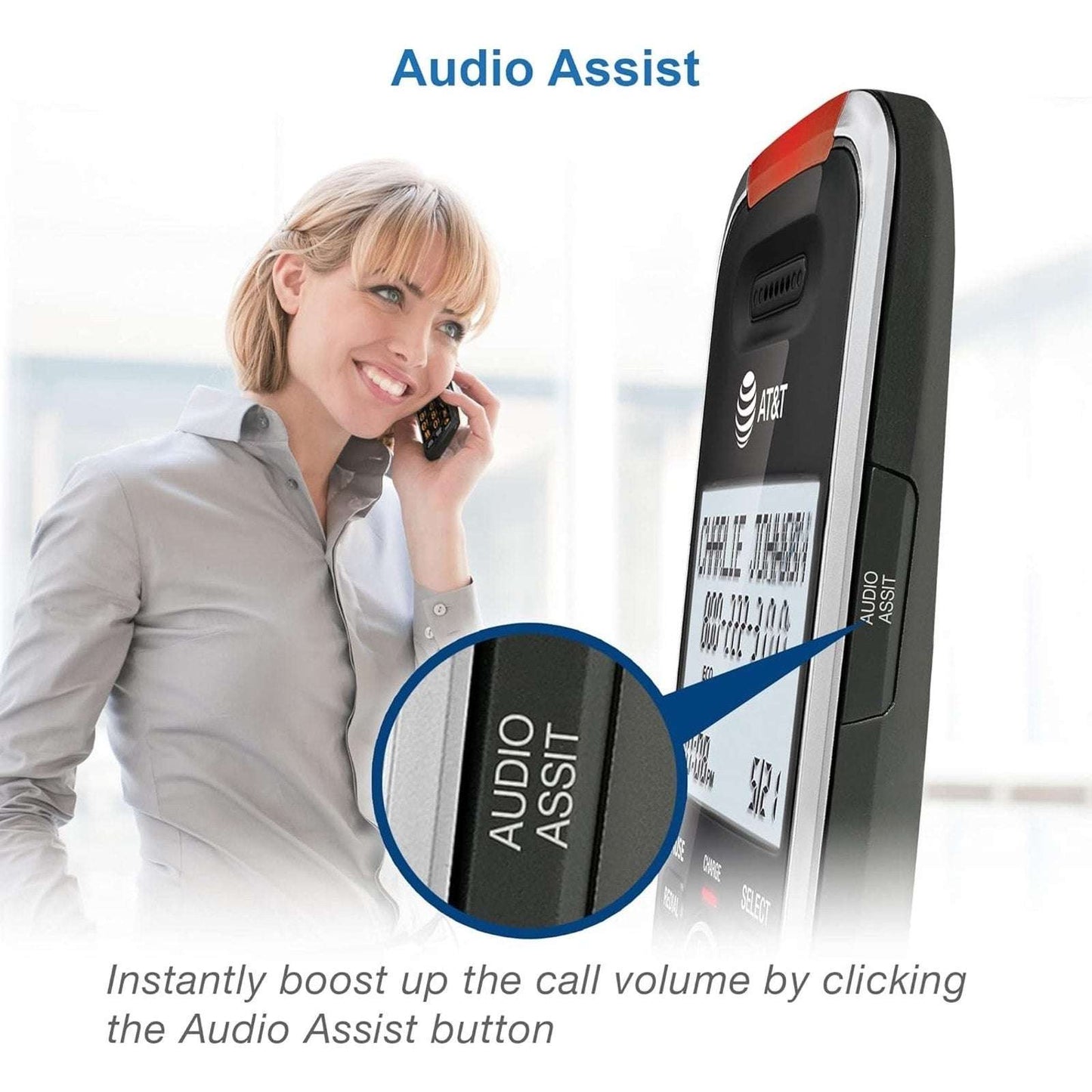 AT&T BL102 DECT 6.0 Cordless Phone w/ Answering Machine Caller ID/Block Intercom