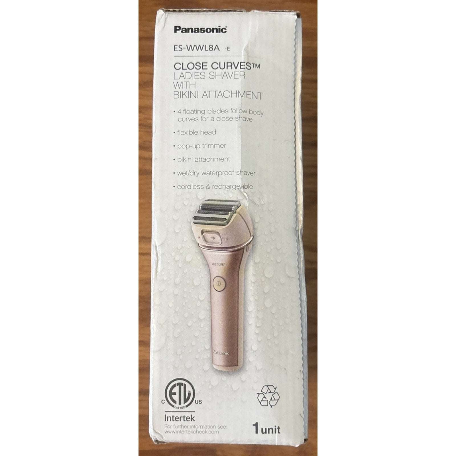 Panasonic Close Curves Wet/Dry Ladies Shaver 4-Blade w Bikini Attachment Trimmer