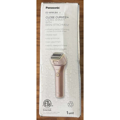 Panasonic Close Curves Wet/Dry Ladies Shaver 4-Blade w Bikini Attachment Trimmer