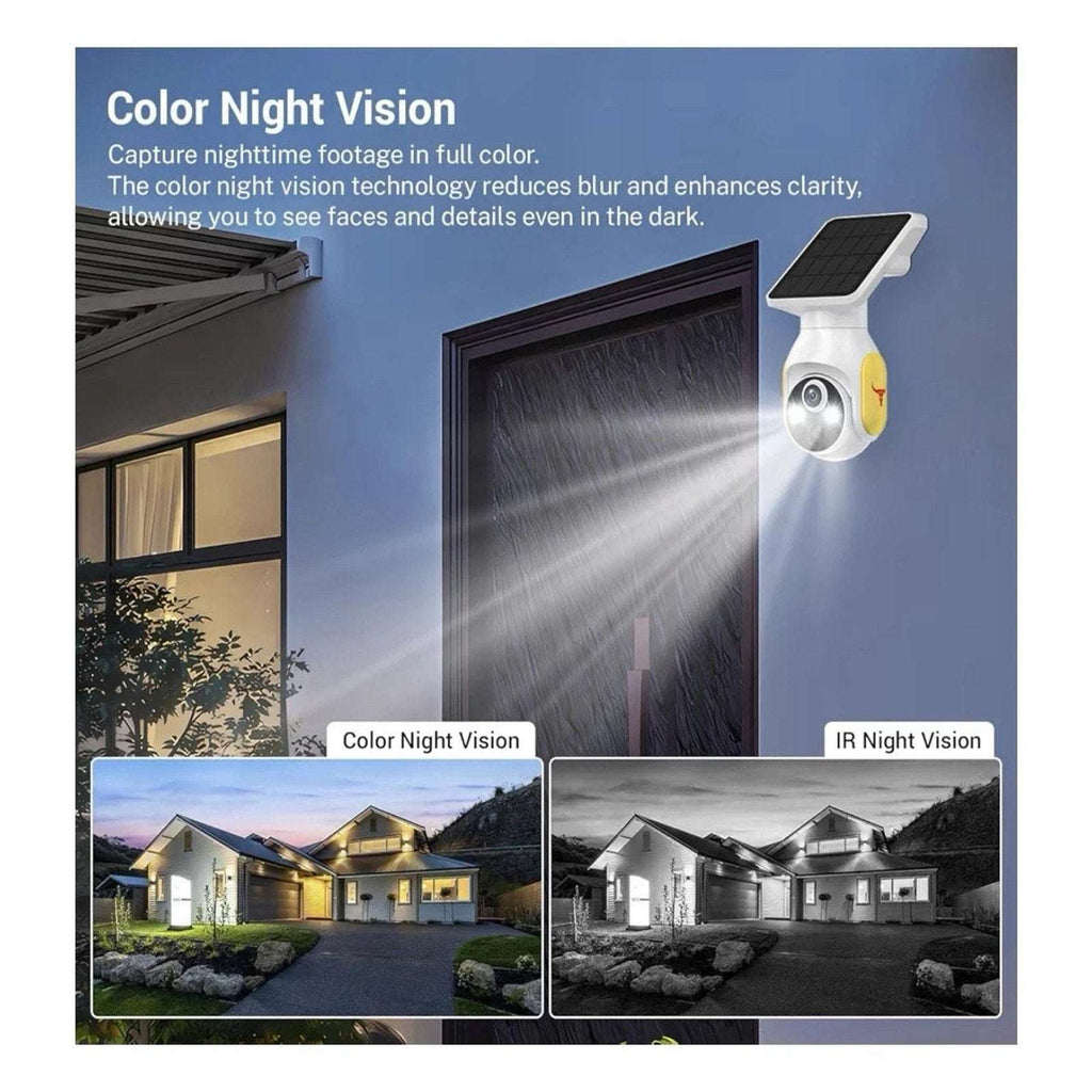 4G 1080p Security Camera Smart AI Human Detect Battery/Solar 2-Way Talk Pan/Tilt