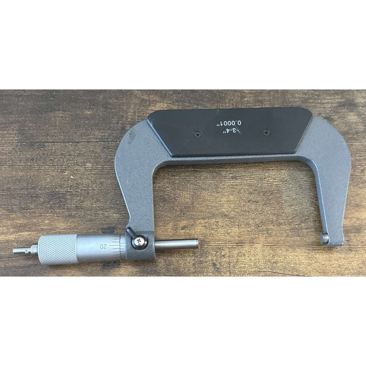 3-4" Outside Diameter Micrometer Accuracy 0.0001" Carbide w Ratchet Stop Thimble