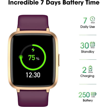 IW1 LITE Smart Watch Waterproof Fitness, Sleep, Activity & Health Tracker Purple