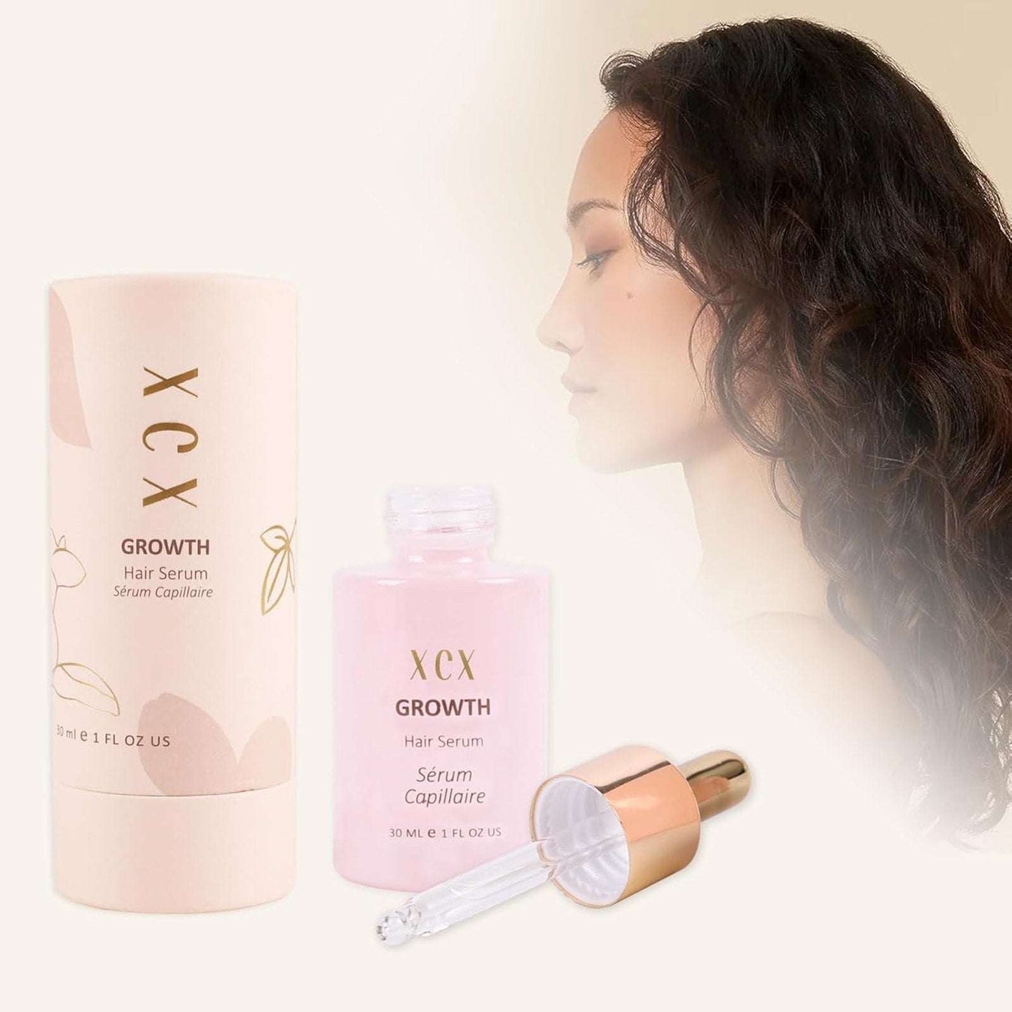XCX Vegan Hair Growth Serum - Natural Hair Regrowth and Hair Loss Treatment