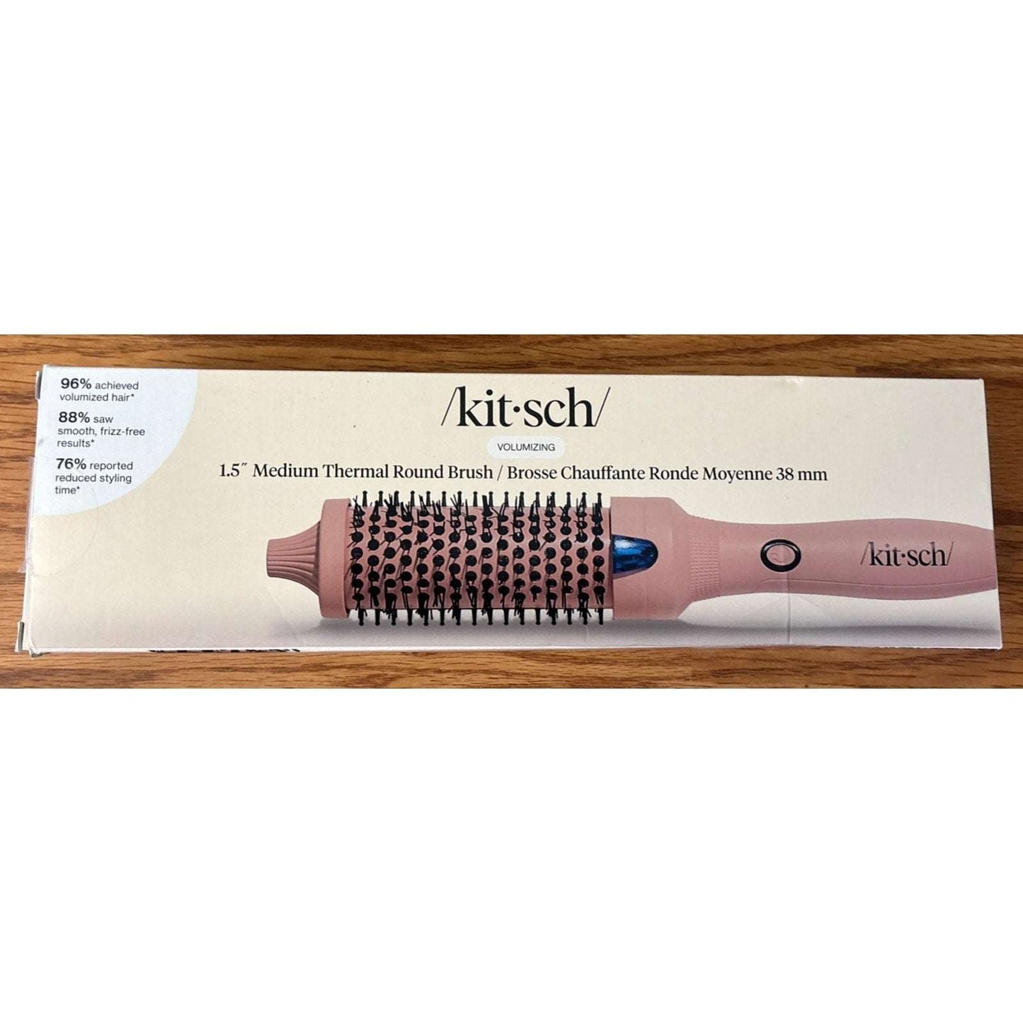 Kitsch Volumizing Thermal Round Brush 1.5" (38mm) Terracotta - Frizz Free Finish