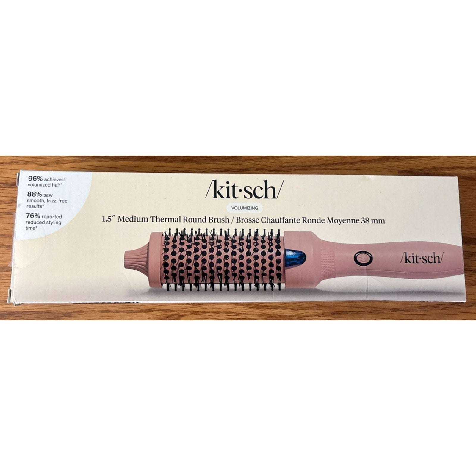 Kitsch Volumizing Thermal Round Brush 1.5" (38mm) Terracotta - Frizz Free Finish