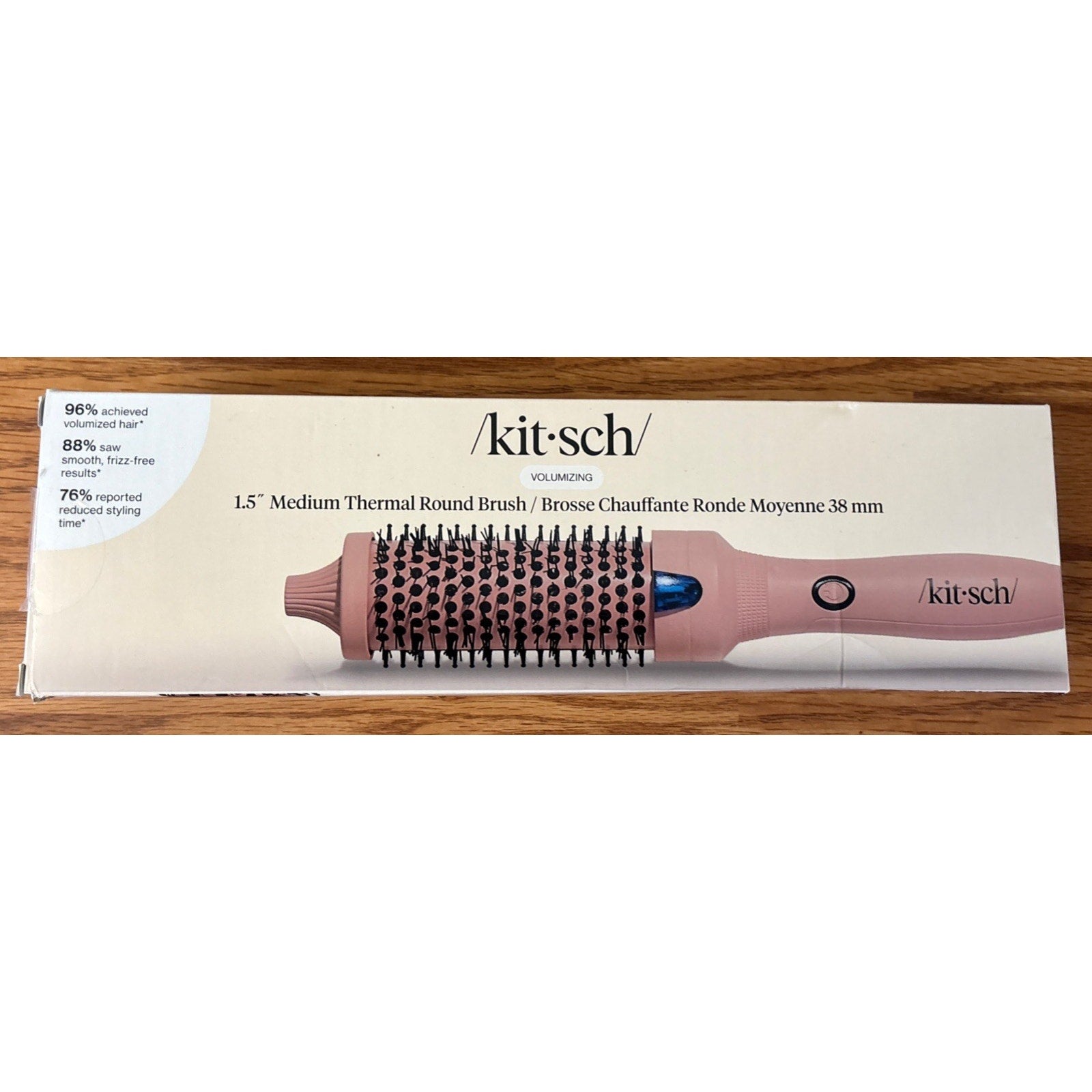 Kitsch Volumizing Thermal Round Brush 1.5" (38mm) Terracotta - Frizz Free Finish