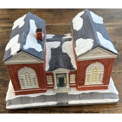 Hawthorne Rockwell's Christmas in Stockbridge "The Library" 3303 B w/ Light Kit