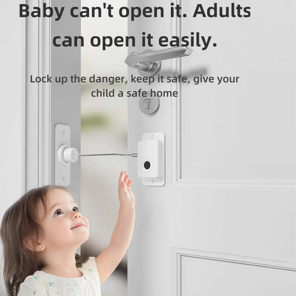 Fingerprint Fridge Lock - Child & Pet Proof Security for Drawers Balcony Doors