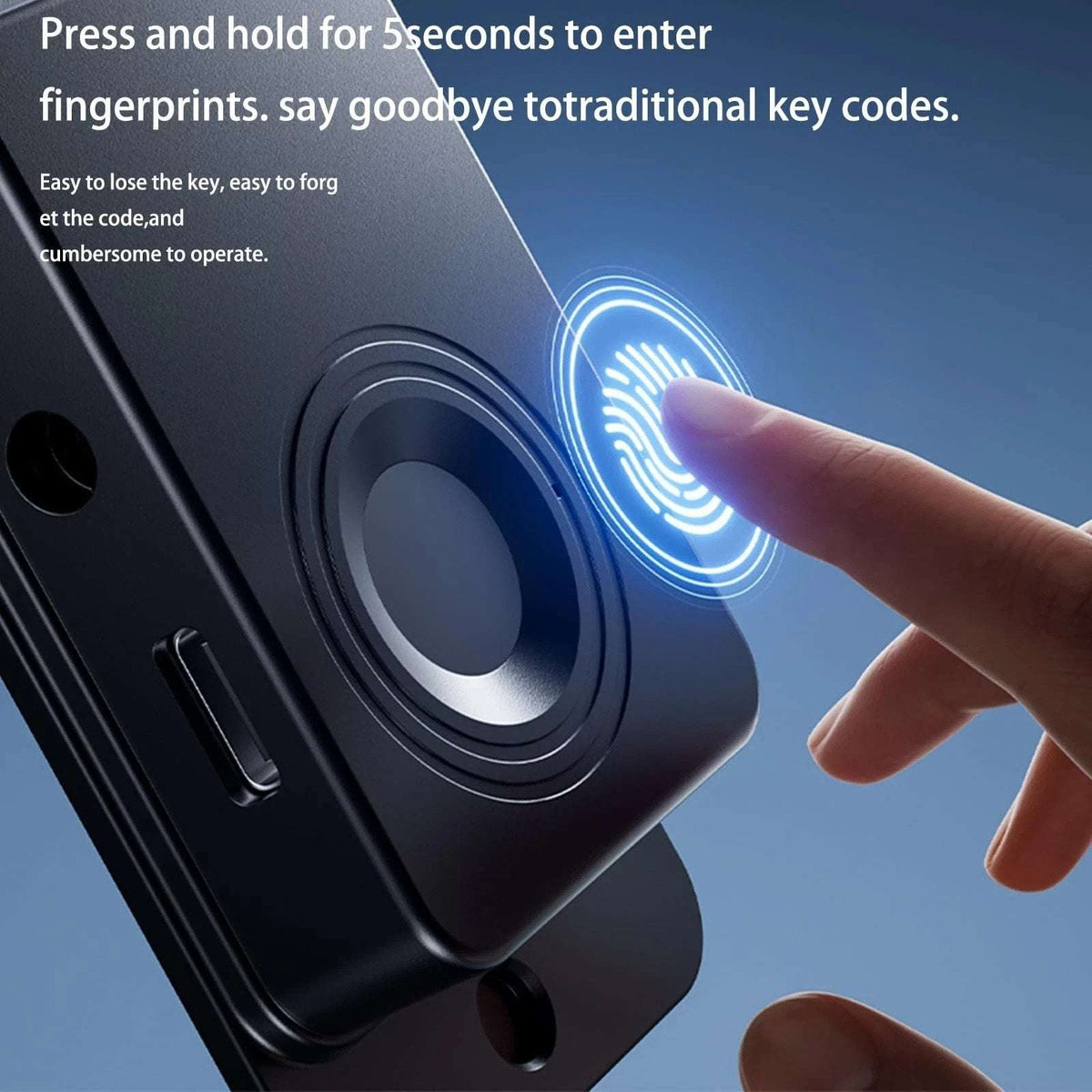 Fingerprint Fridge Lock - Child & Pet Proof Security for Drawers Balcony Doors