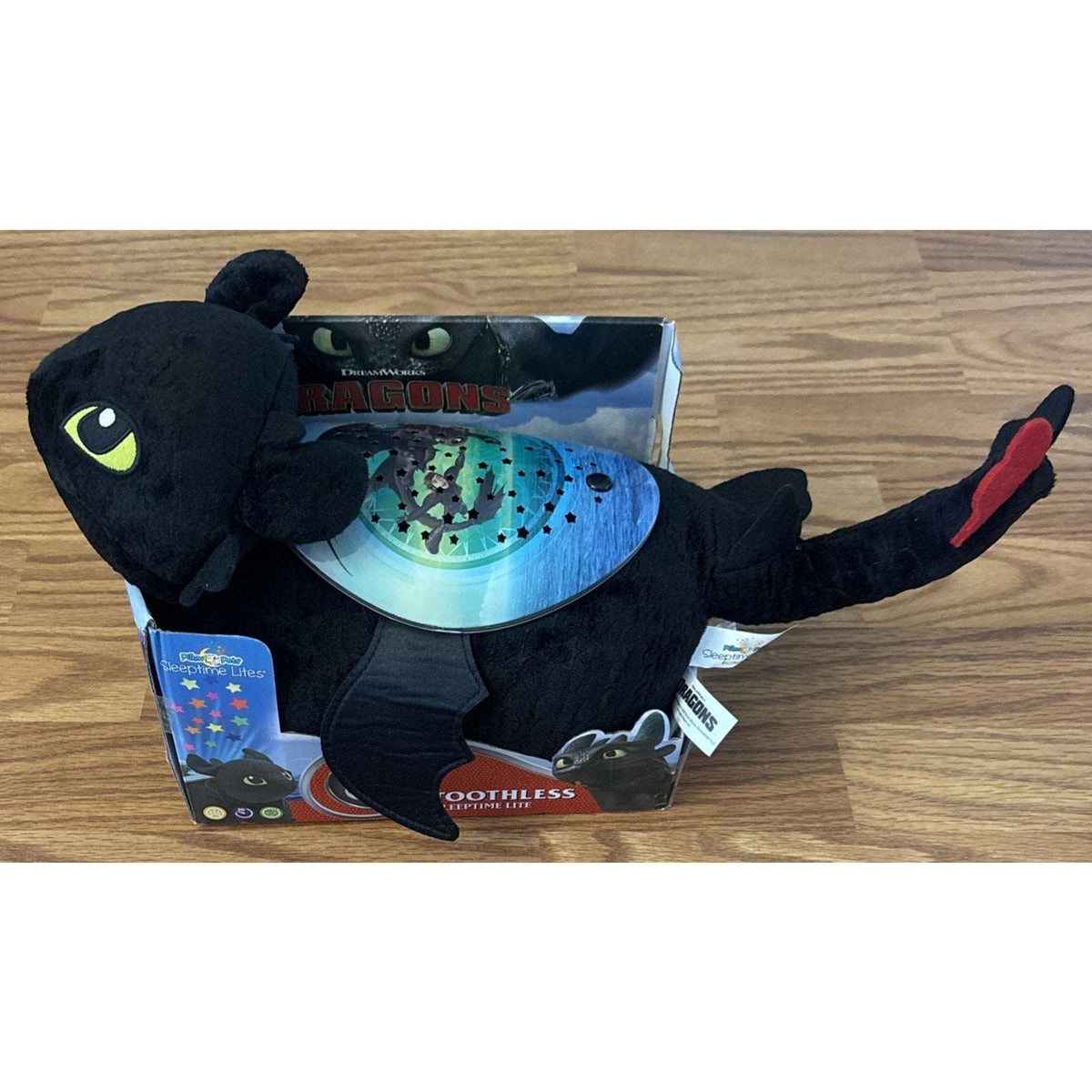 How To Train Your Dragon Toothless Pillow Pet Dreamworks Light Projector Glows
