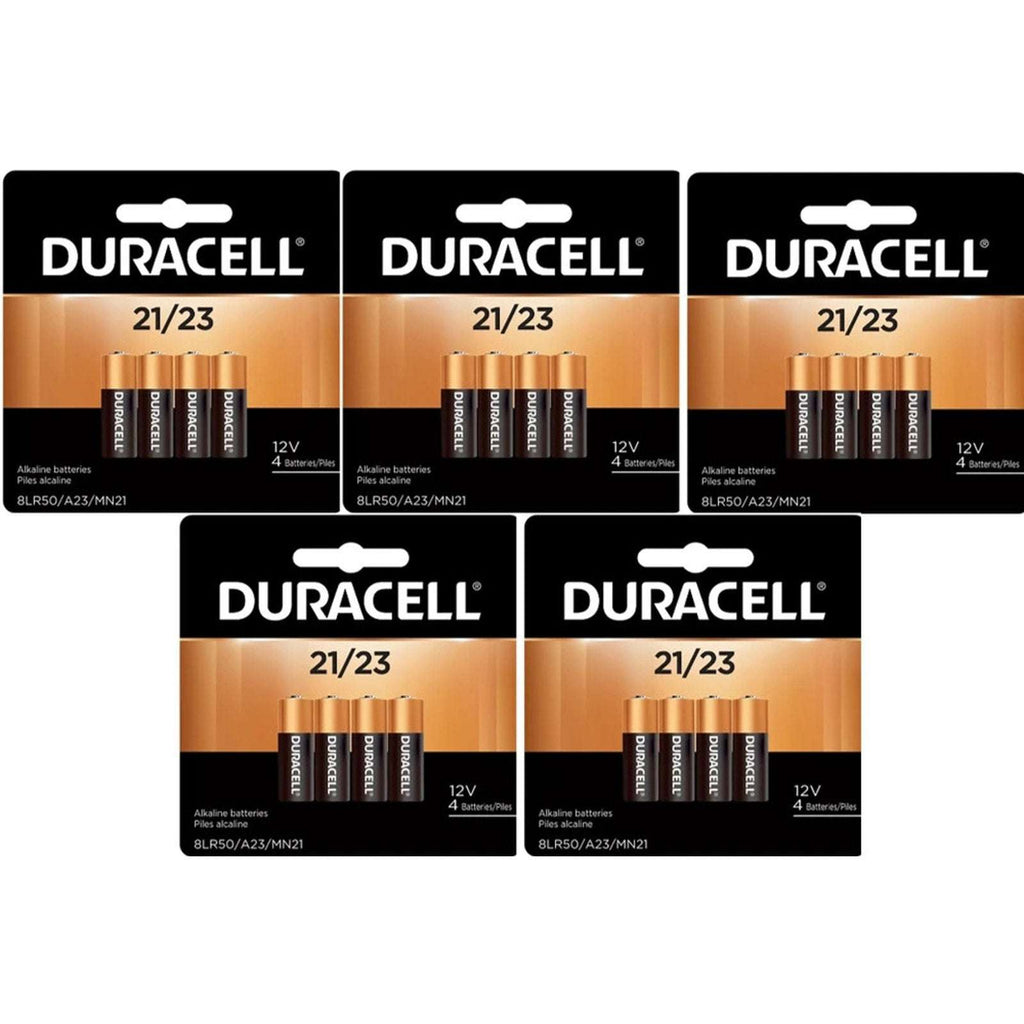 5 Packs Of 4 Duracell 12V A23 21/23 MN21 MN23 23AE 23A 23GA Security Batteries