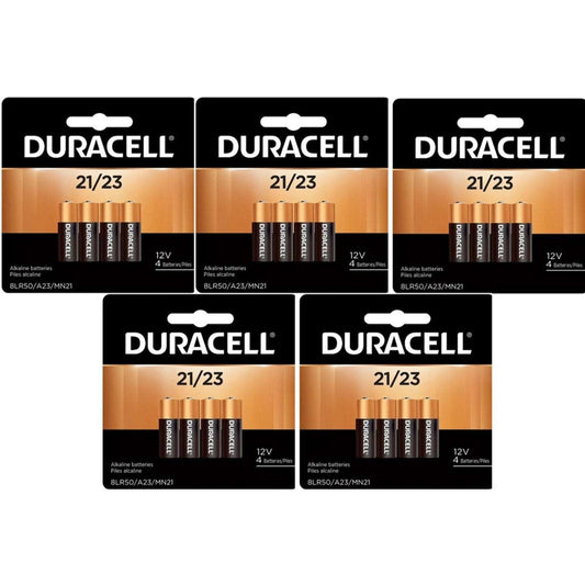 5 Packs Of 4 Duracell 12V A23 21/23 MN21 MN23 23AE 23A 23GA Security Batteries