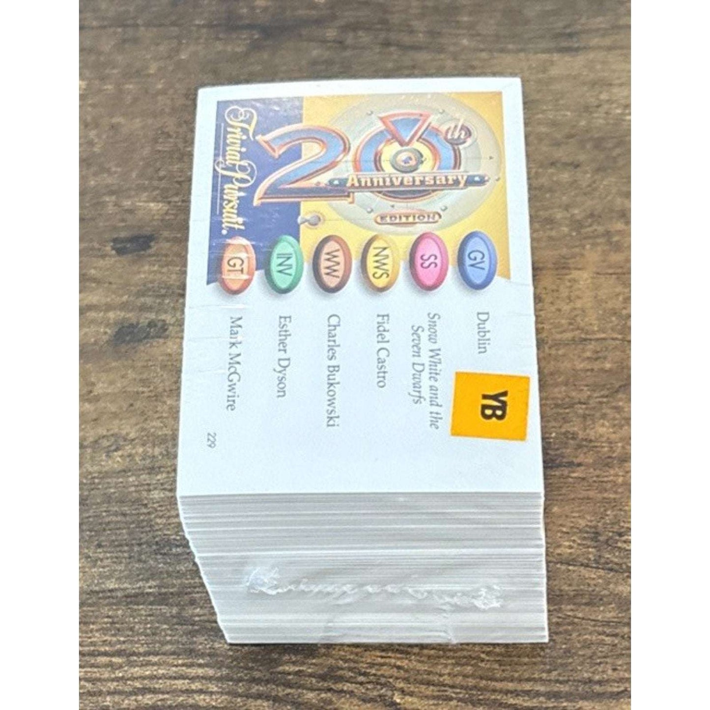 Trivial Pursuit 20th Anniversary Edition Deck of 200 YB Trivia Cards Sealed New