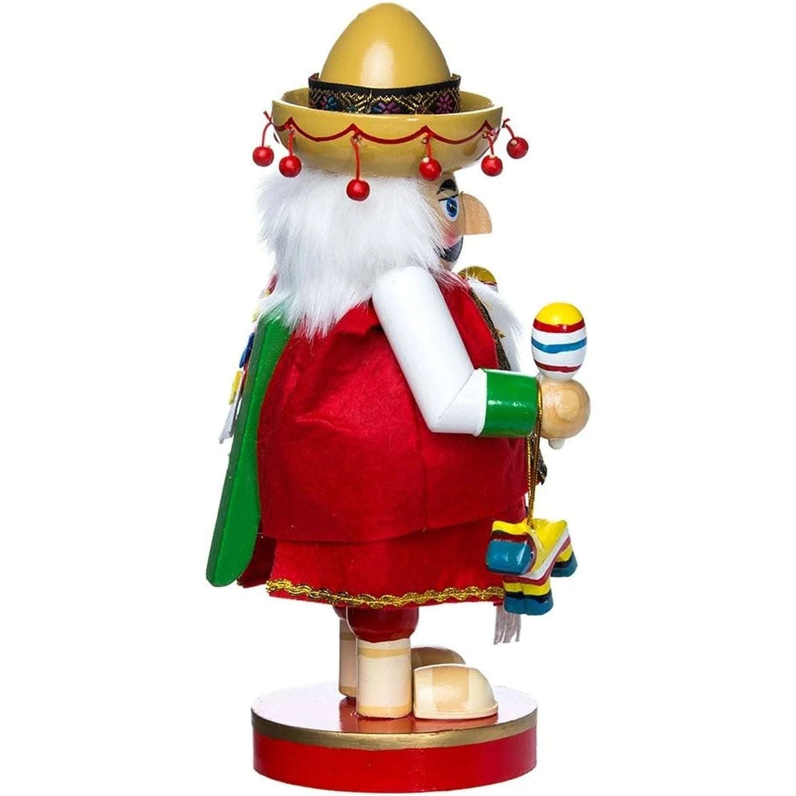 Kurt Adler Chubby Mexican Wooden Nutcracker Christmas Handcrafted 10.25 Inch