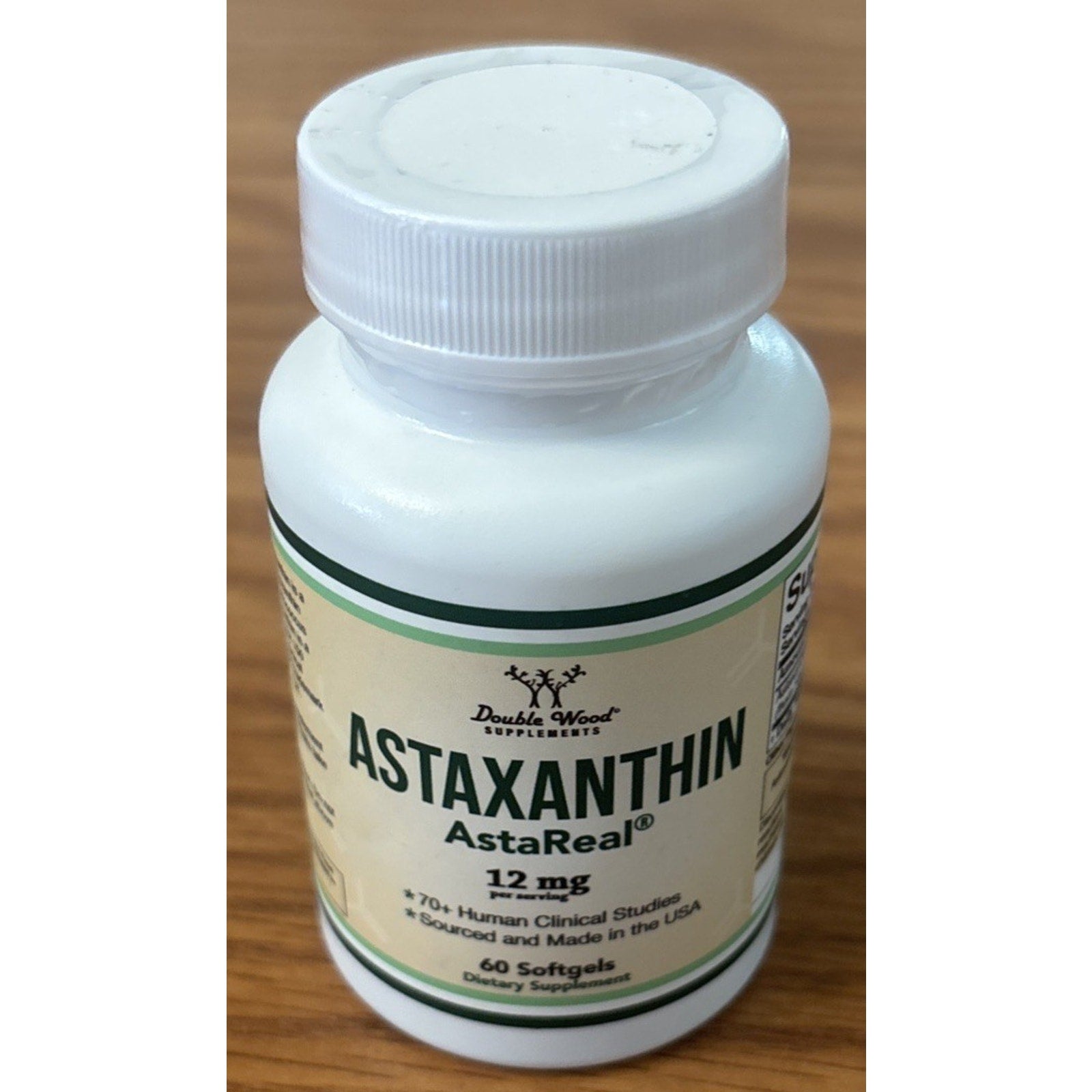 Astaxanthin Astareal 12Mg Max Strength, Natural, Made in the USA by Double Wood