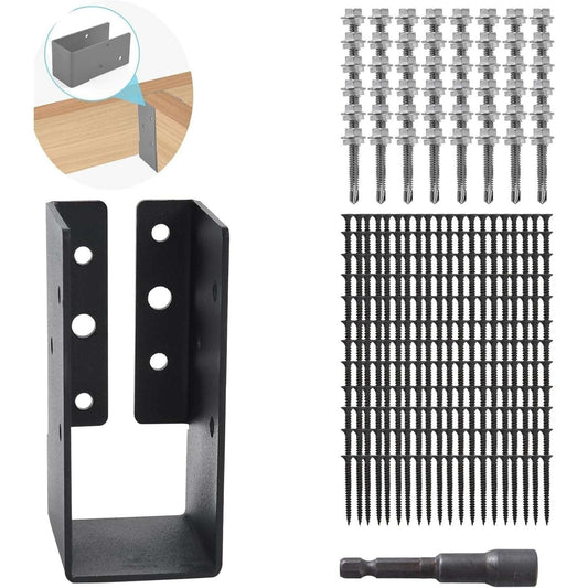 24 Concealed Joist Hanger Flange Powder-Coated Steel Bracket for 2x4" Beam Swing