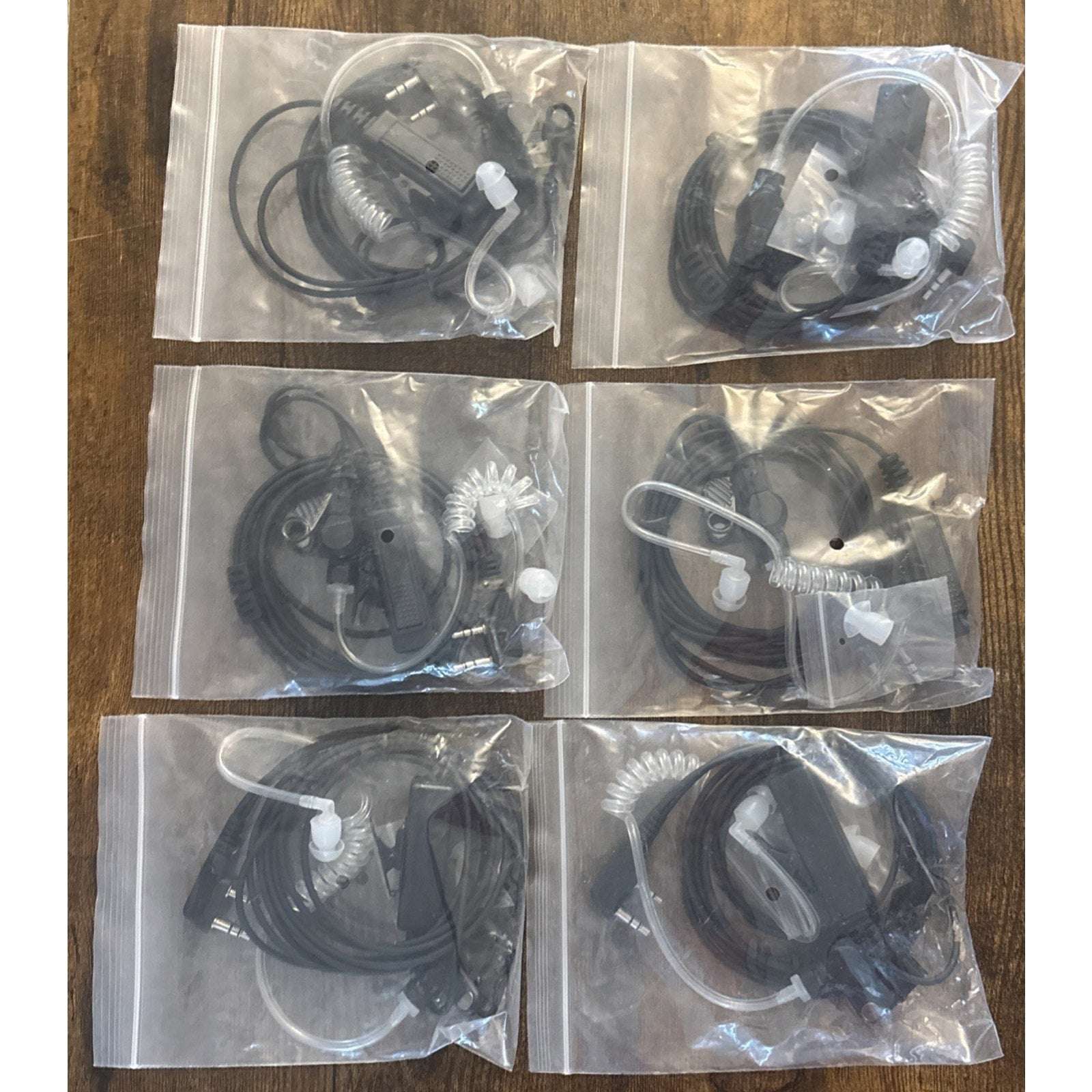 6 SAMCOM 2 Pin Hands-Free 2-Way Radio Earpiece w/ Mic For FPCN30A FPCN10A Radios