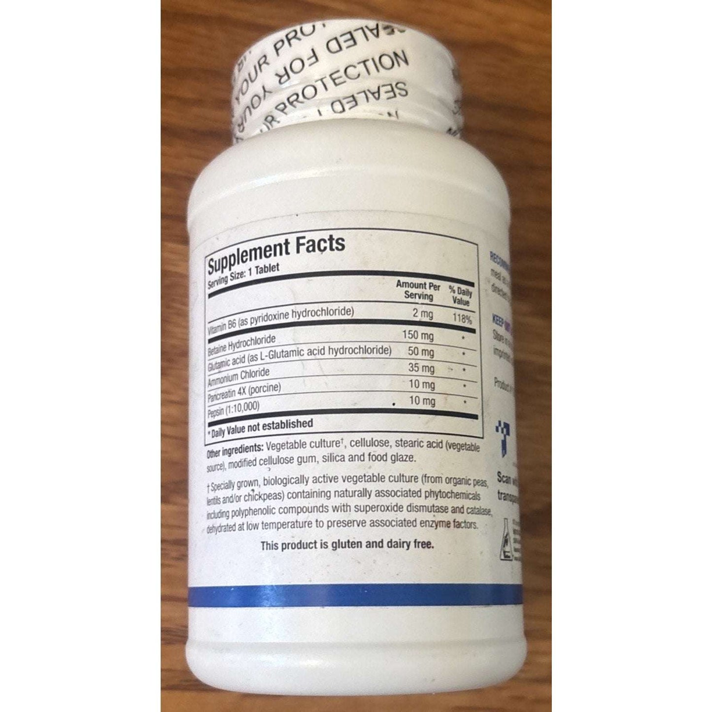 250 Tabs Biotics Research Hydro-Zyme Betaine Hydrochloride HCL Gut Hydrozyme